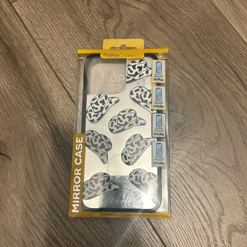 Cow print mirror, phone case 12,13 and 14 pro max size @@@